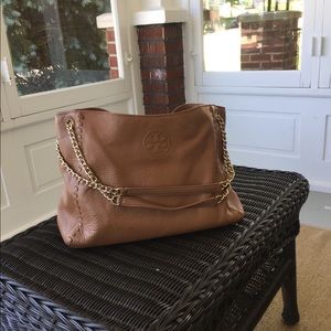 Tory Burch pebbled leather tote